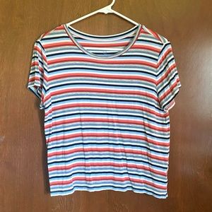 Stripped stretchy t-shirt